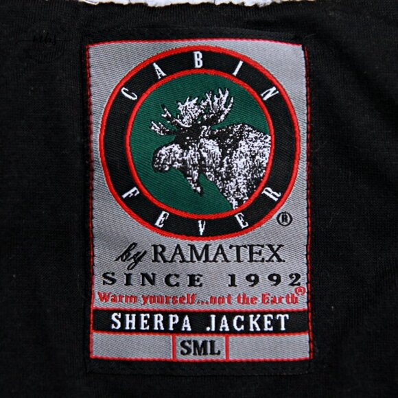 Cabin Fever by Ramatex Full Zip Fleece Sherpa Pockets Jacket Gray White Women S - Picture 10 of 11